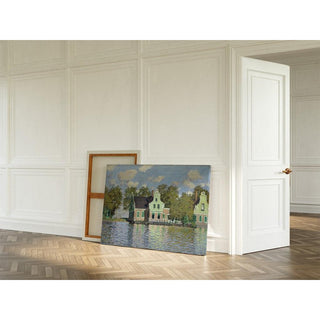 Maisons au bord de la rivière Zaan - Claude Monet | Reproduction Tableau Décoration murale affiche copie