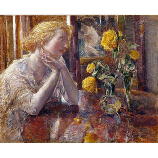 Maréchal Niel Roses - Childe Hassam | Reproduction Tableau Décoration murale affiche copie