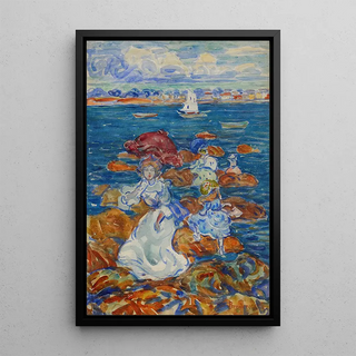 Maurice Prendergast - Low Tide Figures on Rocks.webp