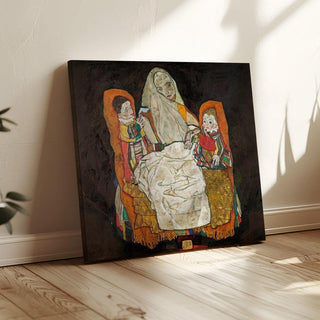 Mère avec 2 enfants III - Egon Schiele | Reproduction Tableau Décoration murale affiche copie