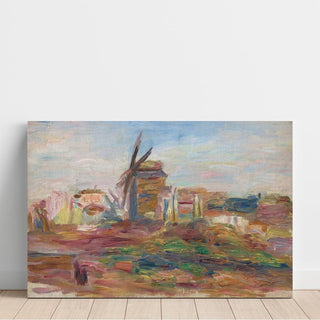 Moulin sur la Colline de Montmartre - Pierre-Auguste Renoir | Reproduction Tableau Décoration murale affiche copie
