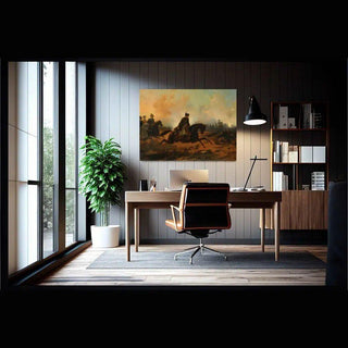 Napoléon chargeant à Waterloo d'Hippolyte Bellangé | Reproduction Tableau Décoration murale affiche copie