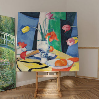 Nature morte avec des tulipes - Samuel John Peploe | Reproduction Tableau Décoration murale affiche copie