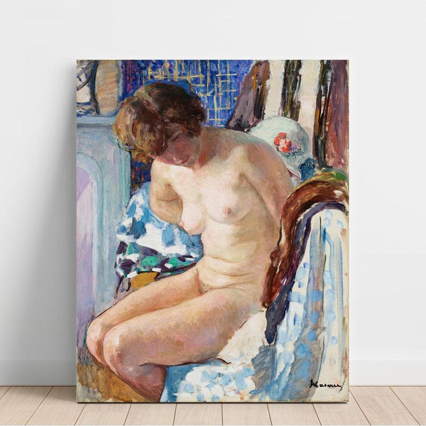Reproduction of the painting Nude Sitting Near the Fireplace - Henri Lebasque
