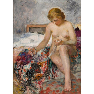 Nu au Collier - Henri Lebasque | Reproduction Tableau Décoration murale affiche copie
