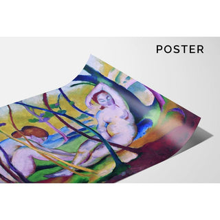 Nus sous les arbres - Franz Marc | Reproduction Tableau Décoration murale affiche copie