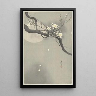 Ohara Koson - Plum blossom and full moon.webp