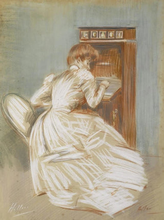 Paul Csar Helleu - Madame Helleu son secrtaire.webp