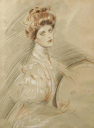 Paul Csar Helleu - Portrait De Femme.webp