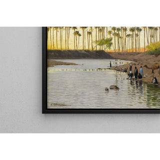 Paysage Egyptien - Wilhelm Kuhnert | Reproduction Tableau Décoration murale affiche copie