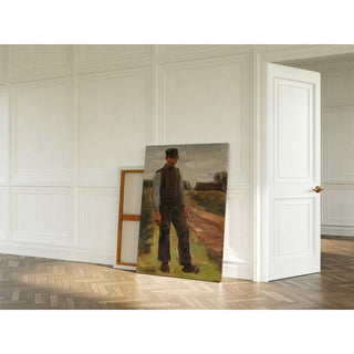 Paysans debout sur un chemin - Max Liebermann | Reproduction Tableau Décoration murale affiche copie