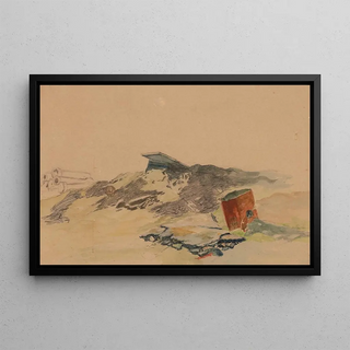 Petrus van der Velden - Study of a landscape.webp