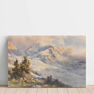 Piz Roseg - Glacier de Tschiervagletscher - Edward Theodore Compton | Reproduction Tableau Décoration murale affiche copie