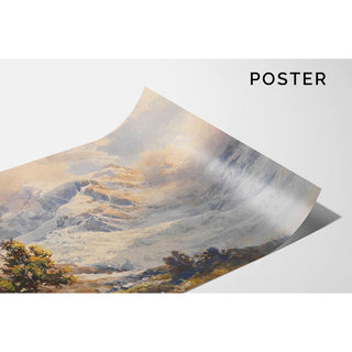 Piz Roseg - Glacier de Tschiervagletscher - Edward Theodore Compton | Reproduction Tableau Décoration murale affiche copie