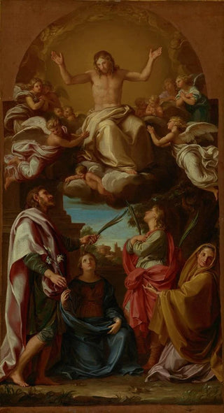 Pompeo Batoni - Christ in Glory with Saints CelsusJulian Marcionilla and Basilissa.webp