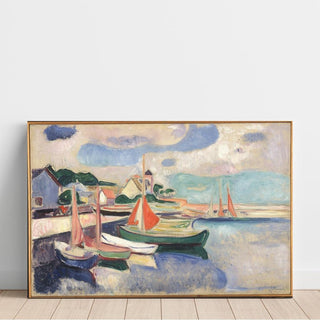 Port de Taarbæk - Edvard Munch | Reproduction Tableau Décoration murale affiche copie