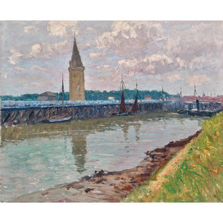 Port de pêche à Nieuport Belgique - Alfred Zoff | Reproduction Tableau Décoration murale affiche copie