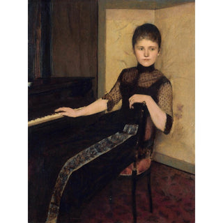 Portrait de Jonkvrouwe Maria Francisca Louisa Dommer van Poldersveldt - Fernand Khnopff | Reproduction Tableau Décoration murale affiche copie