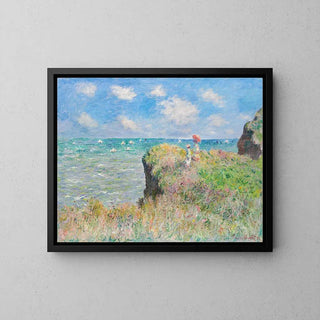 Promenade sur la falaise, Pourville de Claude Monet | Reproduction Tableau Décoration murale affiche copie