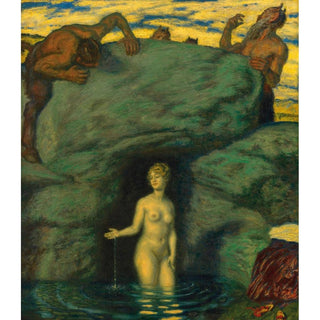 Quellnymphe von Faunen belauscht - Franz von Stuck | Reproduction Tableau Décoration murale affiche copie