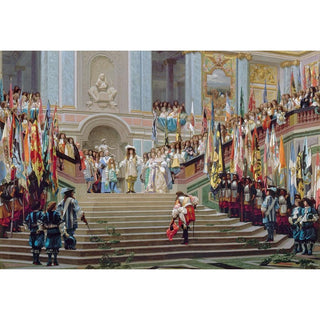 Reception de Le Grand Condé par Louis XIV à Versailles en 1674 - Jean-Léon Gérôme | Reproduction Tableau Décoration murale affiche copie