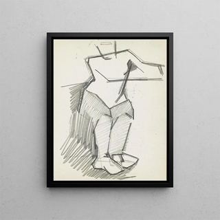 Reijer Stolk - Staande figuur met gebogen knien en opgeheven armen.webp