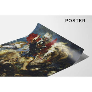 Saint-Georges combat le dragon - Peter Paul Rubens | Reproduction Tableau Décoration murale affiche copie