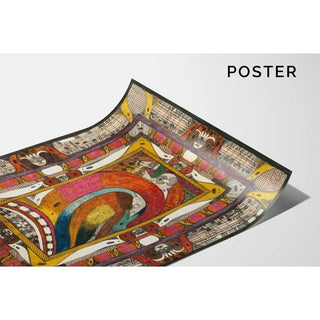 Salle de la forêt de sapins, ville géante au lac des sorcières - Adolf Wölfli | Reproduction Tableau Décoration murale affiche copie