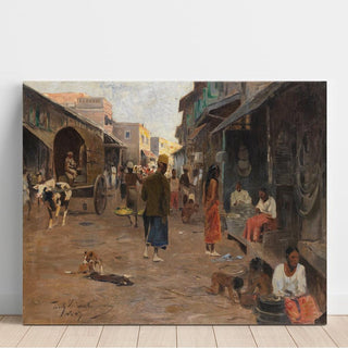 Scène de rue à Ceylan Sri Lanka - Wilhelm Kuhnert | Reproduction Tableau Décoration murale affiche copie