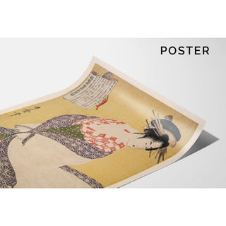 Shira-uchikake - Le surcot blanc - Kitagawa Utamaro | Reproduction Tableau Décoration murale affiche copie