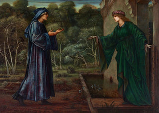 Sir Edward Coley BurneJones - The Pilgrim At The Gate of Idleness.webp