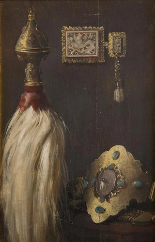 Stanisaw von Chlebowski - Study of a Turkish HorseTail Ensign and NoseBand.webp