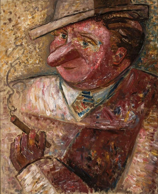 Tadeusz Makowski - Portret mczyzny w kapeluszu z cygarem.webp