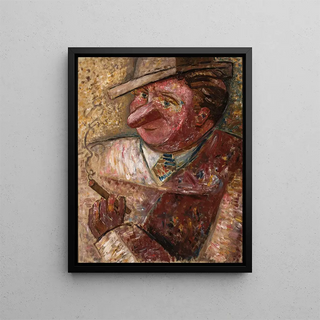 Tadeusz Makowski - Portret mczyzny w kapeluszu z cygarem.webp