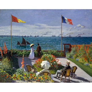 Terrasse à Sainte-Adresse de Claude Monet | Reproduction Tableau Décoration murale affiche copie