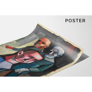 Trois hommes, sans date vers 1935 - Karl Wiener | Reproduction Tableau Décoration murale affiche copie