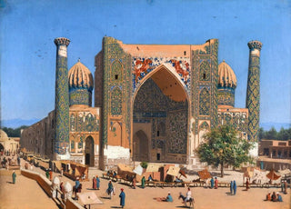 Vasily Vereshchagin - Medrasah ShirDhor at Registan place in Samarkand.webp
