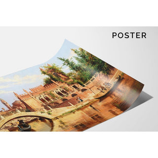 Venise, vue du Ponte de la Calcina sur le Rio di San Vio - Antonietta Brandeis | Reproduction Tableau Décoration murale affiche copie