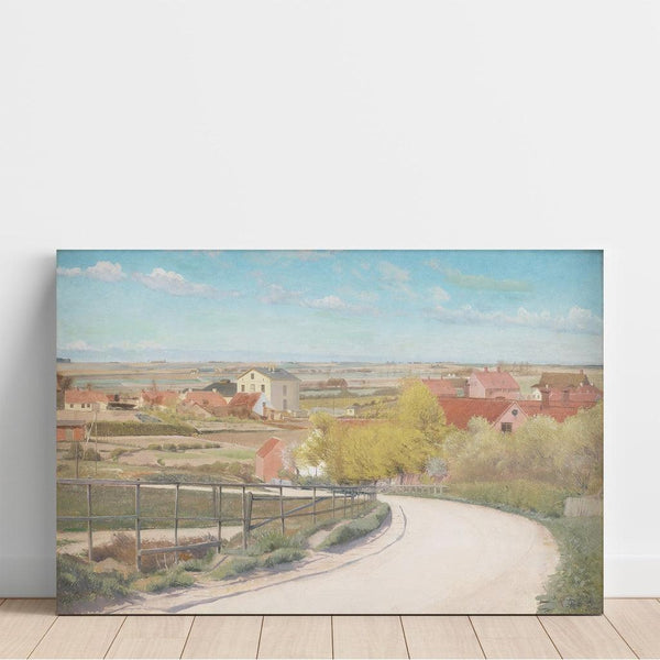 Reproduction of the painting of a painting Vue d'une route près de Næstved, Zélande - Laurits Andersen Ring