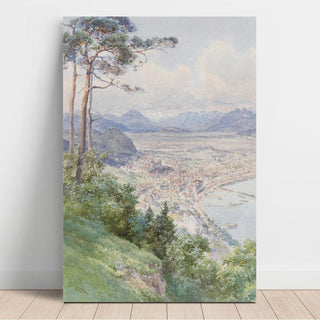 Vue de Bregenz et du lac de Constance - Edward Theodore Compton | Reproduction Tableau Décoration murale affiche copie