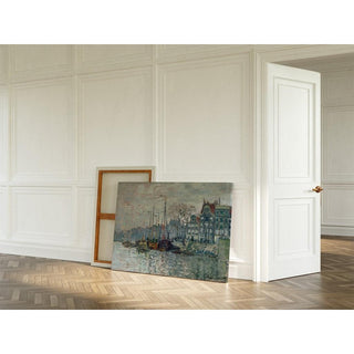 Vue de la Prins Hendrikkade et du Kromme Waal à Amsterdam - Claude Monet | Reproduction Tableau Décoration murale affiche copie
