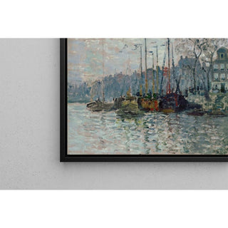 Vue de la Prins Hendrikkade et du Kromme Waal à Amsterdam - Claude Monet | Reproduction Tableau Décoration murale affiche copie