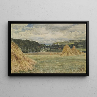 Walter Crane - Harvest field Normandy.webp