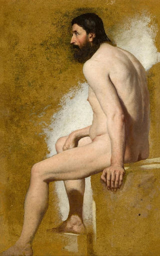William Etty - Study Of A Bearded Male Nude.webp