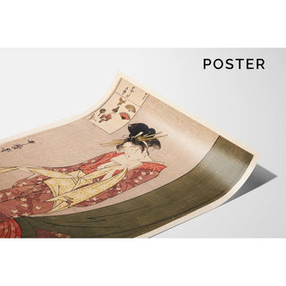 Ōgiya Hanaōgi - Ōgiya Hanaōgi devinette illustrée - Kitagawa Utamaro | Reproduction Tableau Décoration murale affiche copie