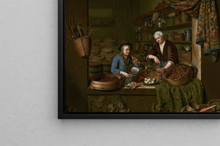 Art print | Art print A grocery store - Willem van Mieris