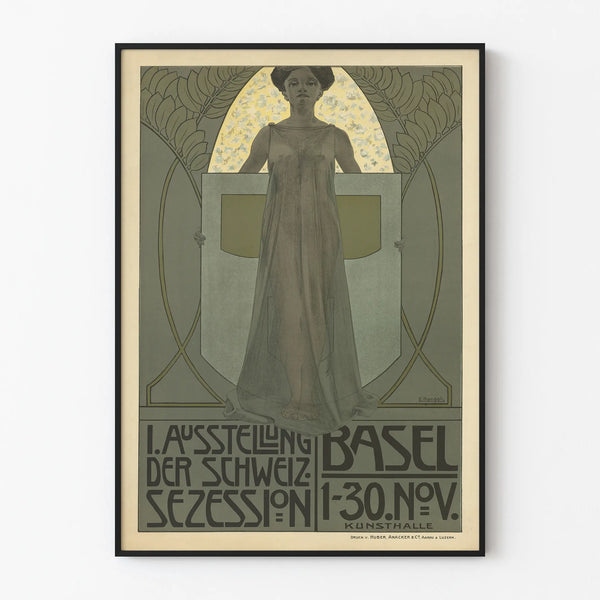 Vintage Swiss Exhibition Poster - Exhibition of the Swiss Secession – Basel, Kunsthalle (1905)