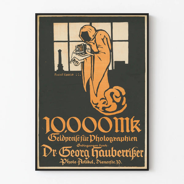 Vintage photographic reward poster 10,000 Marks