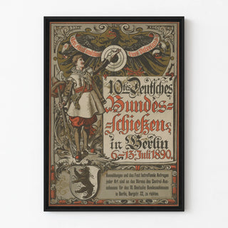 Vintage shooting event poster in Berlin 1890