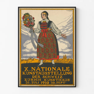 Vintage Swiss Art Exhibition Poster 1910